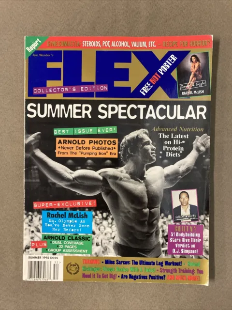 Flex Bodybuilding Muscle Magazine / Arnold Schwarzenegger / Summer 1995