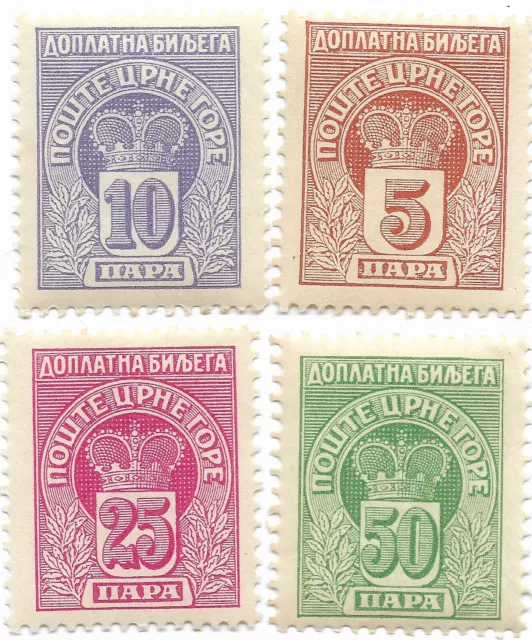 1907 - Port / postage due Mi P19/22, Sc J19/22 - Livraison 0€ dès 5 lots groupés