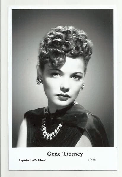 (Bx27) Gene Tierney Swiftsure Photo Postcard (1/375) Filmstar Pin Up Glamor