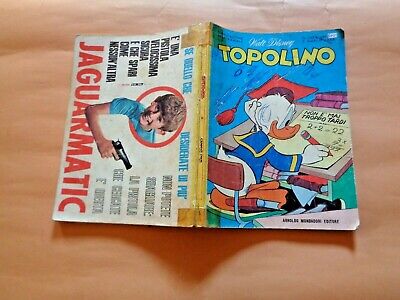 Topolino 640 Originale Mondadori Disney Discreto 1968  Bollini