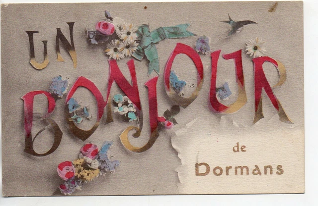 DORMANS - Marne - CPA 51 - carte souvenir - un bonjour de ...