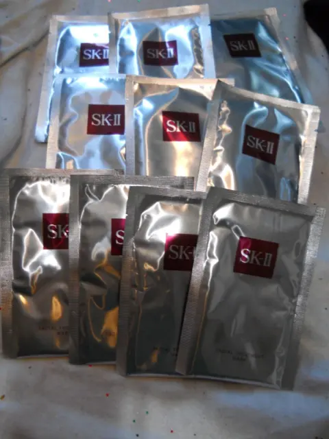 SK-II Facial Treatment Mask 10 pack Made in Japan, unscented, Hydrating, Pitera