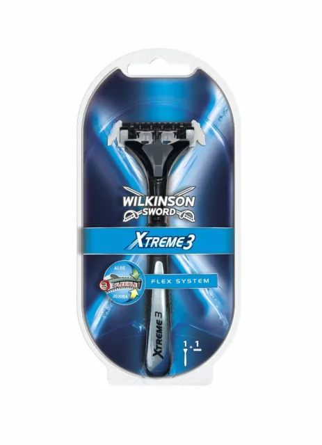 Wilkinson Sword Xtreme 3 System Razor - Handle And 1 Razor Blade Genuine