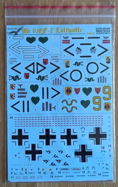 PRINT SCALE 48049 Bf 109 F2   1/48