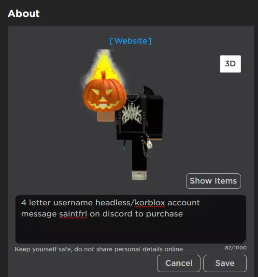 STACKED ROBLOX HEADLESS and Korblox account with 4 letter username (READ  DESC) $95.00 - PicClick