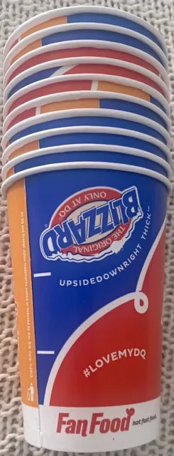 10 DQ Wax Paper Cup 2013 Dairy Queen Orange Julius Unused Cup 5” tall Upsides
