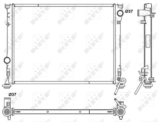 Kühler Alu gelötet passend für CHRYSLER (USA) 300C 05- - NRF 53041