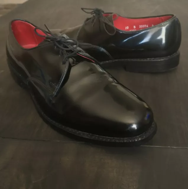 Allen Edmonds Spencer Black Patent Leather Oxfords Dress Shoes Us Mens Sz 10 B