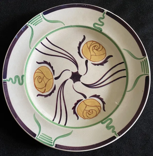 Unusual Antique Art Nouveau/Art Deco 7-1/2 In. Handpainted Plate-Marked/Signed