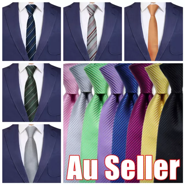 Men's Striped Business Formal Ties Pattern Wedding Groomsmen Party Tie Neck