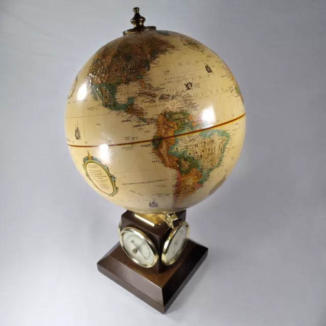 Vintage 9" Replogle World Globe World Classic Series with Weather Station FEDEX