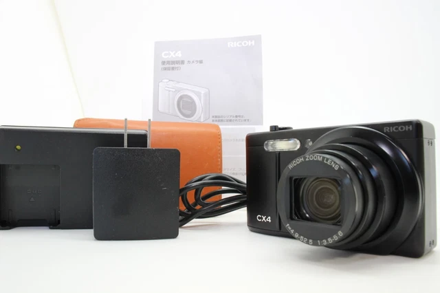 【 NEAR MINT 】RICOH CX4 10.0 MP Compact Digital camera Leather Case From JAPAN