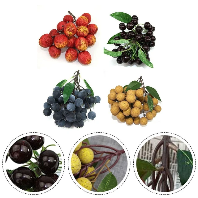 EDG Enzo De Gasperi Ramo di Ciliegie Artificiale H 95 Cm con Frutti e - L'Arcolaio