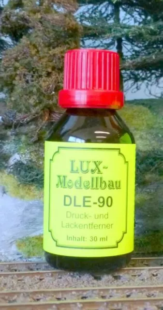 Lux-Modellbau 9001 DLE-90 Druck- und Lackentferner, 30 ml, Glasflasche