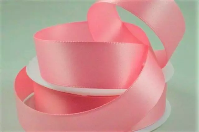 Eichenholz doppelseitiger Satin 15mm x 25m Pulver pink