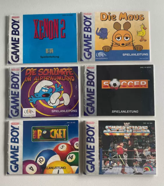 Nintendo GameBoy - Anleitungen (6 Stück)