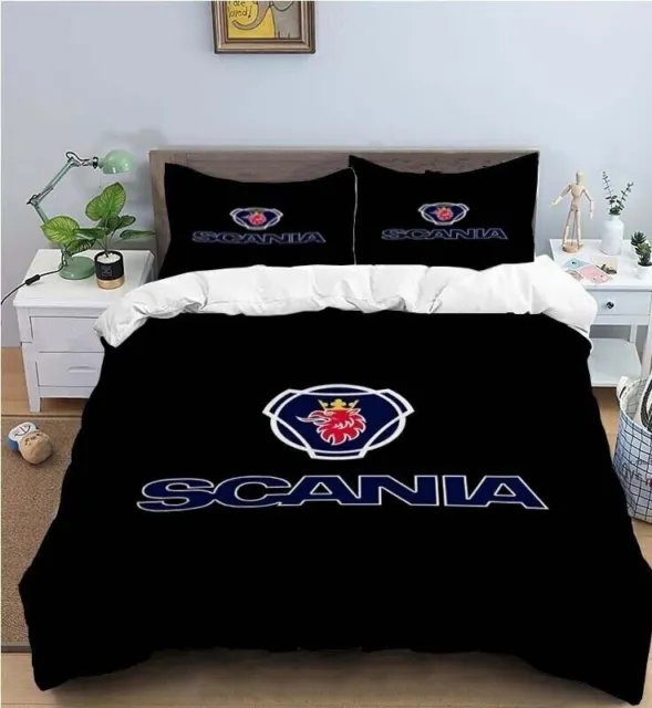 Gifts/Duvet Cover/Double-sided Pillowcase/SCANIA Truck/Bedding Set/All UK Size