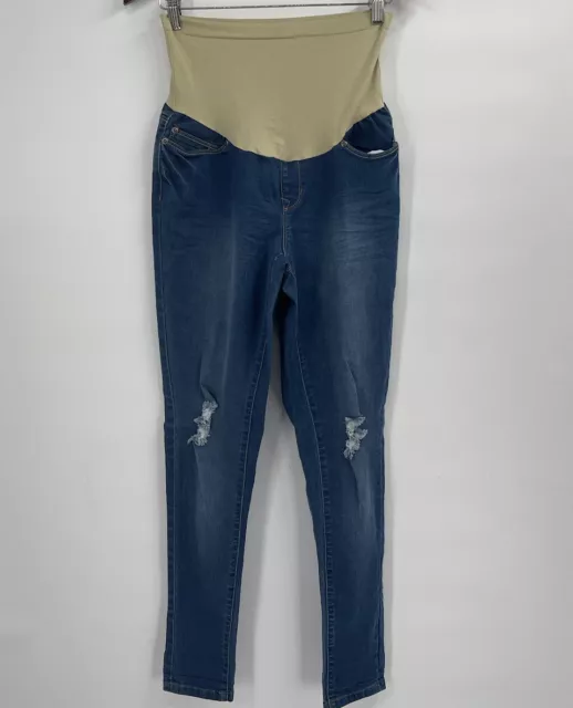 Hybrid And Company Womens Maternity Blue Denim Pants Jeans size M