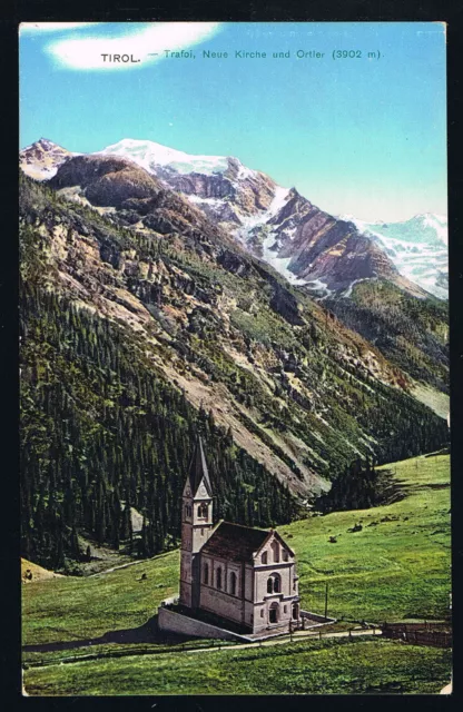1 Cartolina Trafoi Neue Kirche Und Ortler Vinschgau Südtirol Non Viaggiata