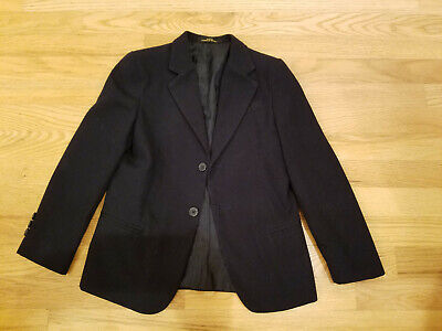 George Boys Navy Blue Blazer Dress Coat Suit Jacket 7 Buttons Notched Collar
