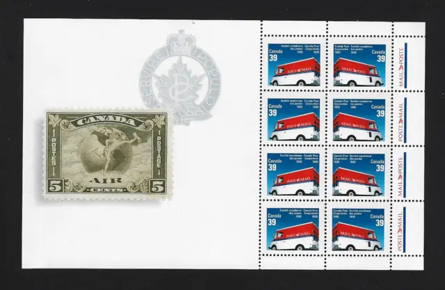 Canada Stamps — Pane of 8 — Canada Post Corporation #1273biv MNH