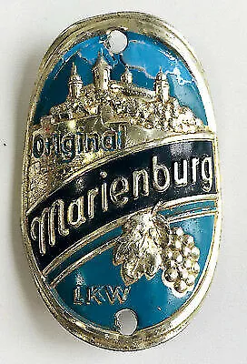 Emblem Marienburg LKW Symbol Plakette Requisite Marke Markenzeichen Sammler