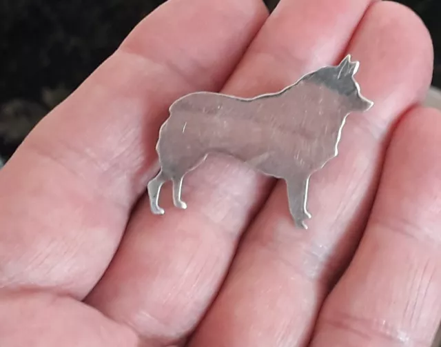 Metal Schipperke Dog Brooch