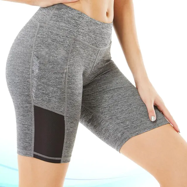 Pantaloni sportivi aderenti yoga fitness pantaloncini elasticizzati coscia taglia