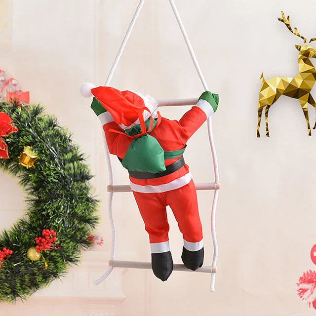30 cm arrampicata albero di Natale ornamento albero di Natale arrampicata su scala di corda appeso fantastico