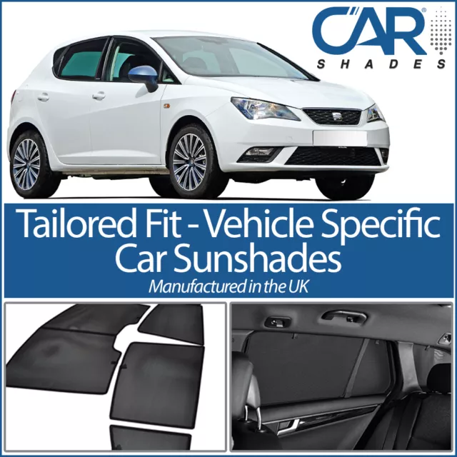 Seat Ibiza 5dr 2008-17 UV CAR SHADES WINDOW SUN BLINDS PRIVACY GLASS TINT BLACK