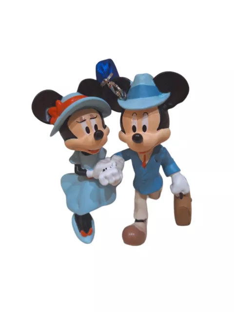 Disney Parks Riviera Resort Mickey & Minnie Mouse Dapper Christmas Ornament NEW