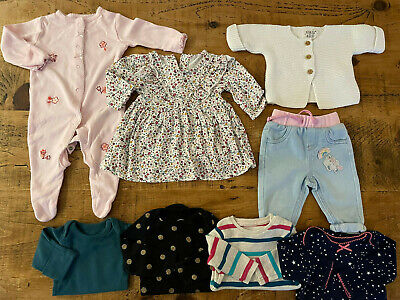 Baby Girl NEWBORN Bundle Cardigan Dress Sleepsuit Jeans F&F Ergee Matalan Nutmeg