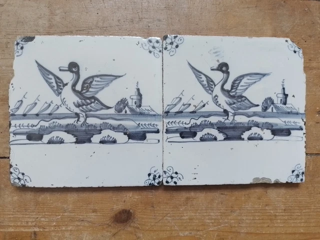 Two 18th Century Delft tiles