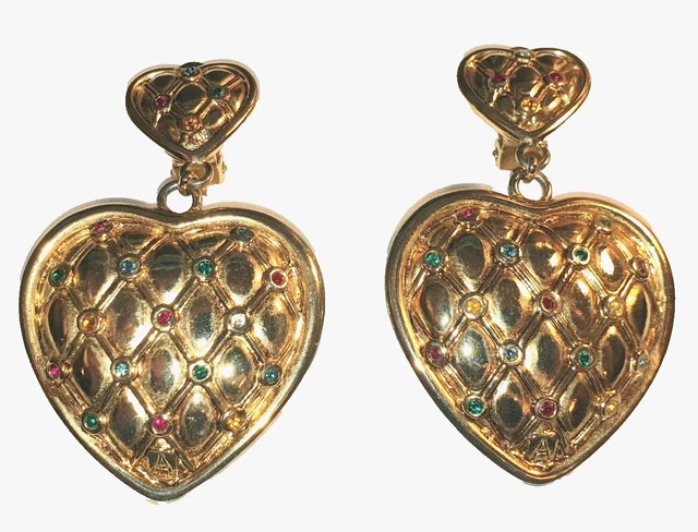 Boucles D'oreilles Clips Vintage En Sequins Noirs - Superbe Paire D'occasion En Excellent état