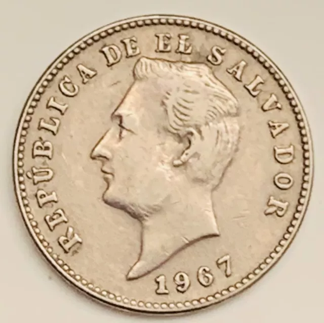 1967 El Salvador 10 Centavos KM# 110Circulated Condition