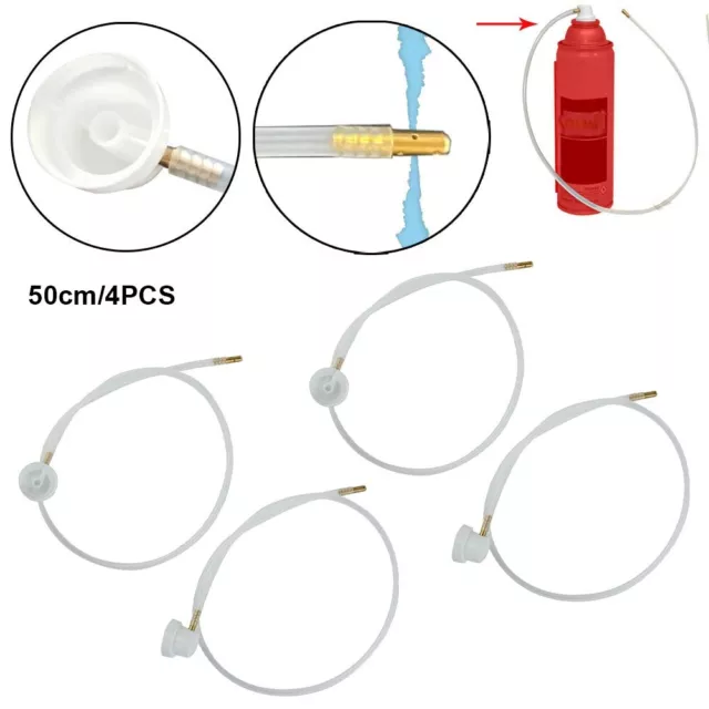 4x Fluid Film Düsenverlängerungsschlauch 50cm Länge für Aerosol Sprühgeräte