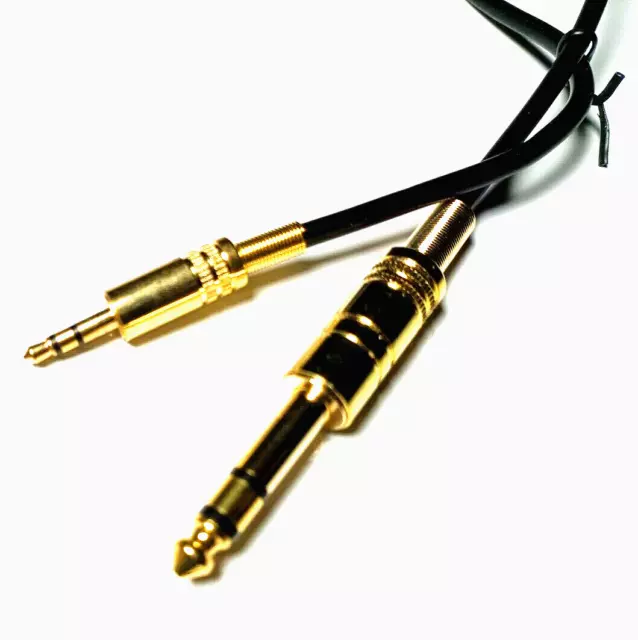 1m Audio Anschluß Kabel KURZ 6,3mm Klinke Stecker a Klinken 3,5mm STECKER