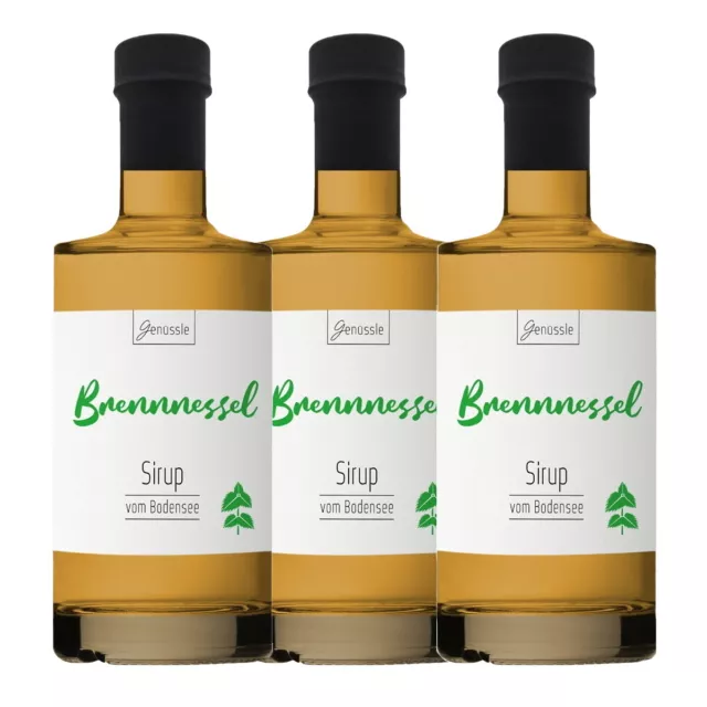 BIO Brennnessel Sirup - 3x350ml - Genüssle Brennessel Sirup vom Bodensee