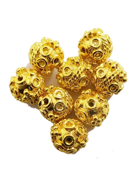 BENECREAT 150 pièces 18K Plaqué Or Coquilles à Sertir Perles à Sertir Nœuds Couvre pour Bricolage Artisanat Fabrication de Bijoux, 3 Tailles