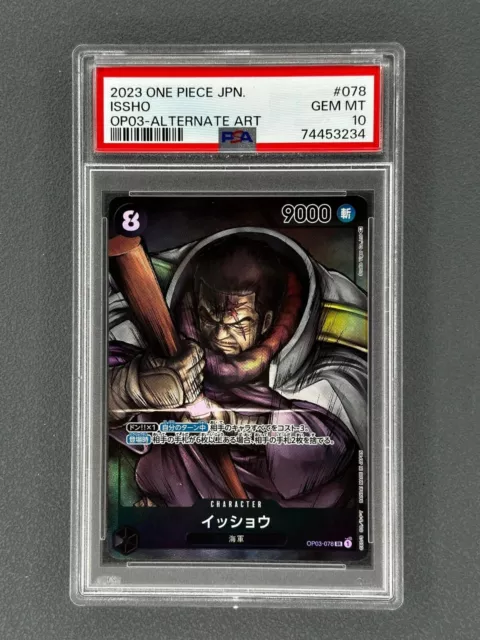 One Piece Issho OP03-078 Japanese Mighty Enemies Alternate Art PSA 10 Gem Mint