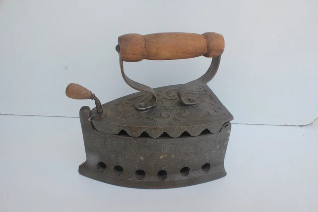 Ancien Fer à Marquer En Fonte – Manche Bois – Lettres Initiales JP – Outil Vintage