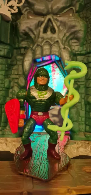 Motu Masters Zubehör Er-man King Hiss Snake Man Stab staff repro grün
