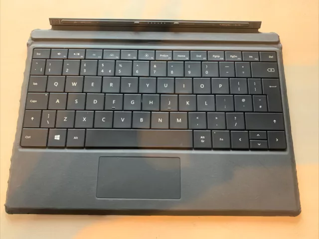 Genuine Microsoft Surface 3 Type Cover 1654 Backlit UK Keyboard Folio GREY