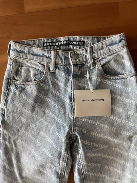 ALEXANDER WANG Cropped dégradé logo-print Slim Jeans - Size 24 2