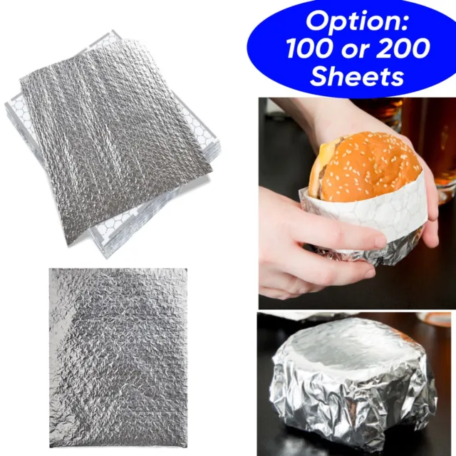 Insulated Aluminum Foil Sandwich Wrap Sheet Pre-cut Cover  10.75x14''or 14x16''