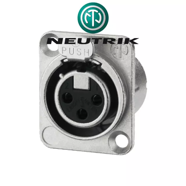 Fiche XLR Femelle 3 Broches Norme D NEUTRIK Connections à Souder