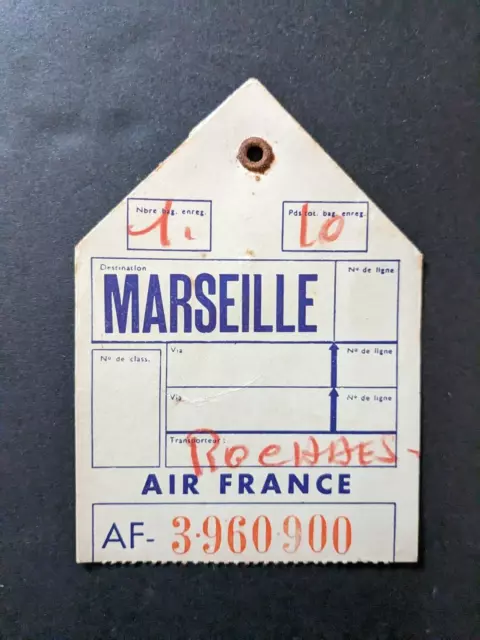 Air France lot de 4 étiquettes de bagages années 50/60 3