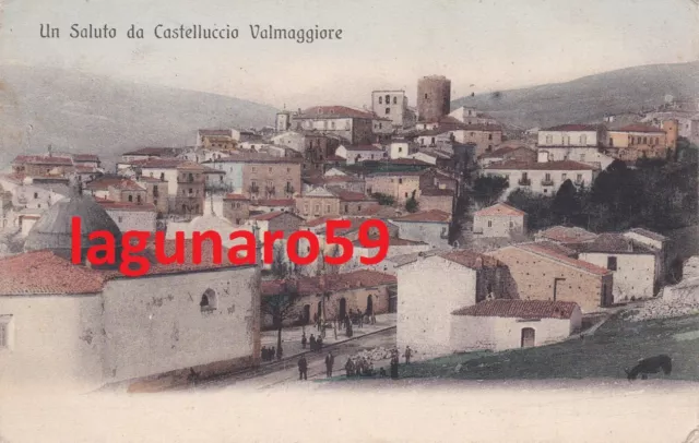 Un Saluto da CASTELLUCCIO VALMAGGIORE   ( Foggia )................viaggiata 1914