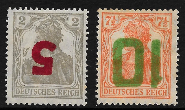 Poland stamps 1919 MI 135-136 Inverted Ovpt signed  MLH  VF