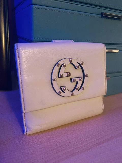Gucci Wallet - Refurbished Vintage Bone - Studded - Free Shipping